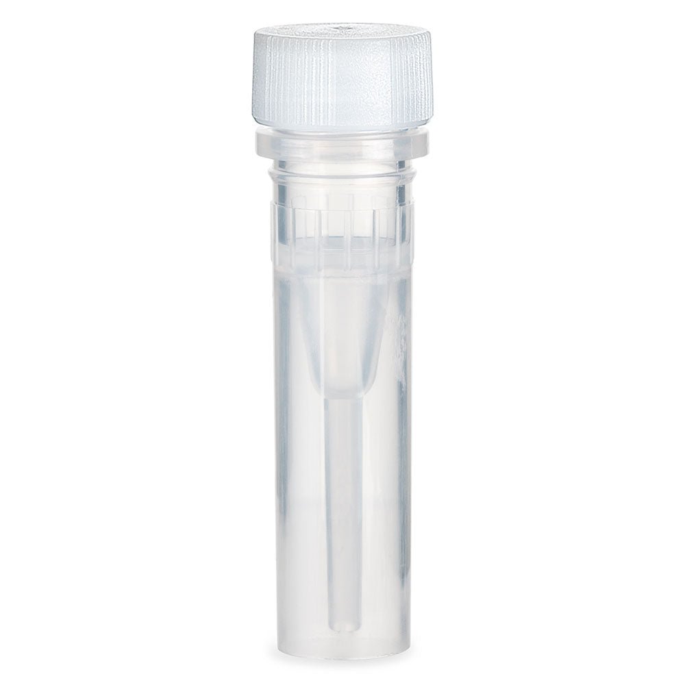 Microtube, 0.5mL, Self-Standing, Attached Screwcap, with O-Ring, STERILE, PP, 500/Bag, 2 Bags/Case
