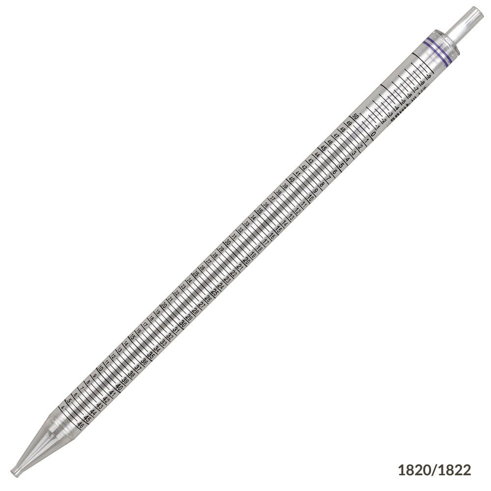 50mL, Serological Pipette, PS, Standard Tip, 345mm, STERILE, Purple Striped, 25/Pack, 4 Packs/Box