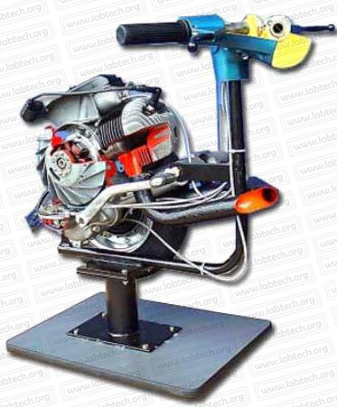Sectioned Vespa Motorcycle Engine