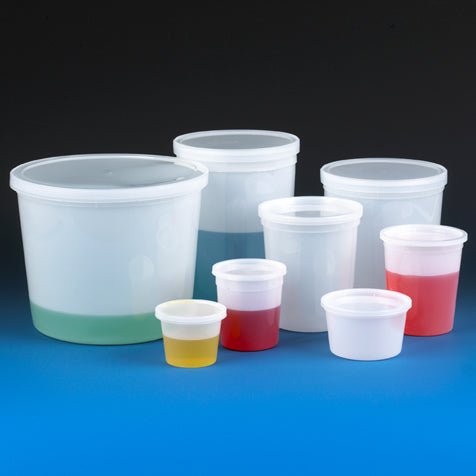 Container, Multi-Purpose, PP, Economy Style, 4oz (120mL), Separate PP Snap Lid, Natural