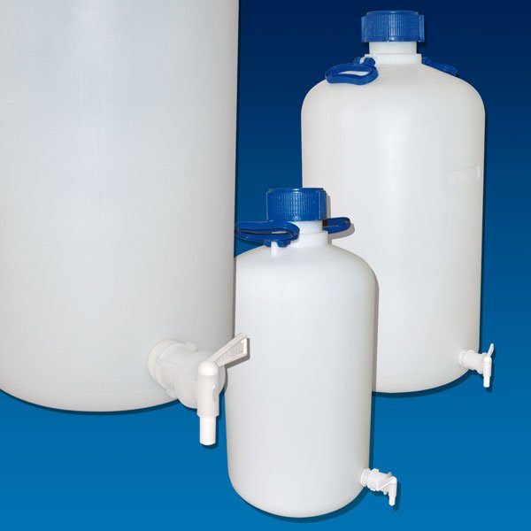 Carboys, with Spigot, Heavy Duty, 50 Liter (13 Gallon), HDPE, Spigot Included - Image 2