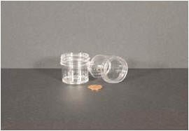 Jar, Wide Mouth, 30mL (1oz), PS, 43mm Opening, 1 3/8 x 1 7/16″   (Screw Cap Packaged Separately)