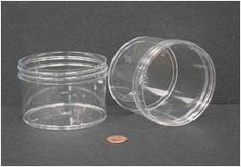 Jar, Wide Mouth, 240mL (8oz), PS, 89mm Opening, 3 3/16 x 2 3/8″   (Screw Cap Packaged Separately)