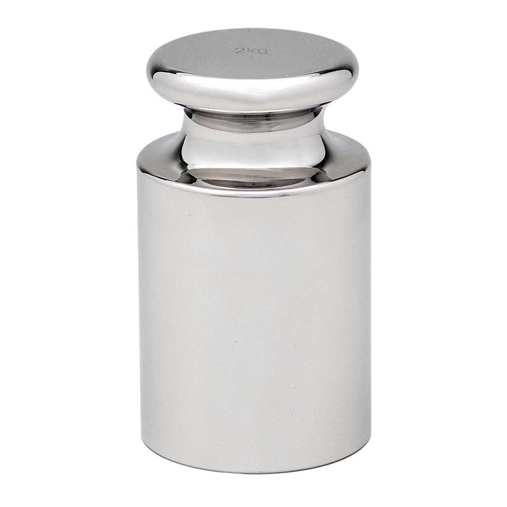 Calibration Weight ,  2kg, OIML Class F1,  includes ISO 17025:2017 Cert. of Calibration