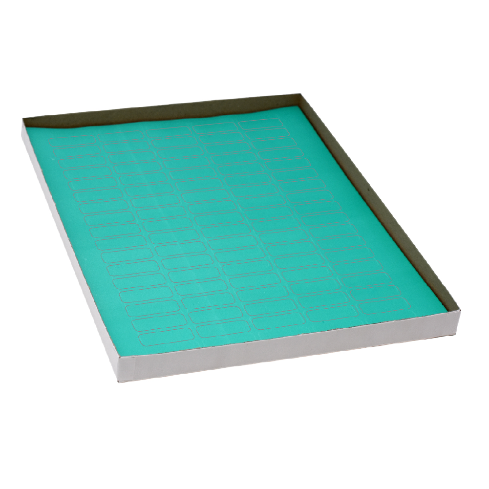 Label Sheets, Cryo, 33x13mm, for 1.5-2mL Tubes, 20 Sheets, 85 Labels per Sheet, Green