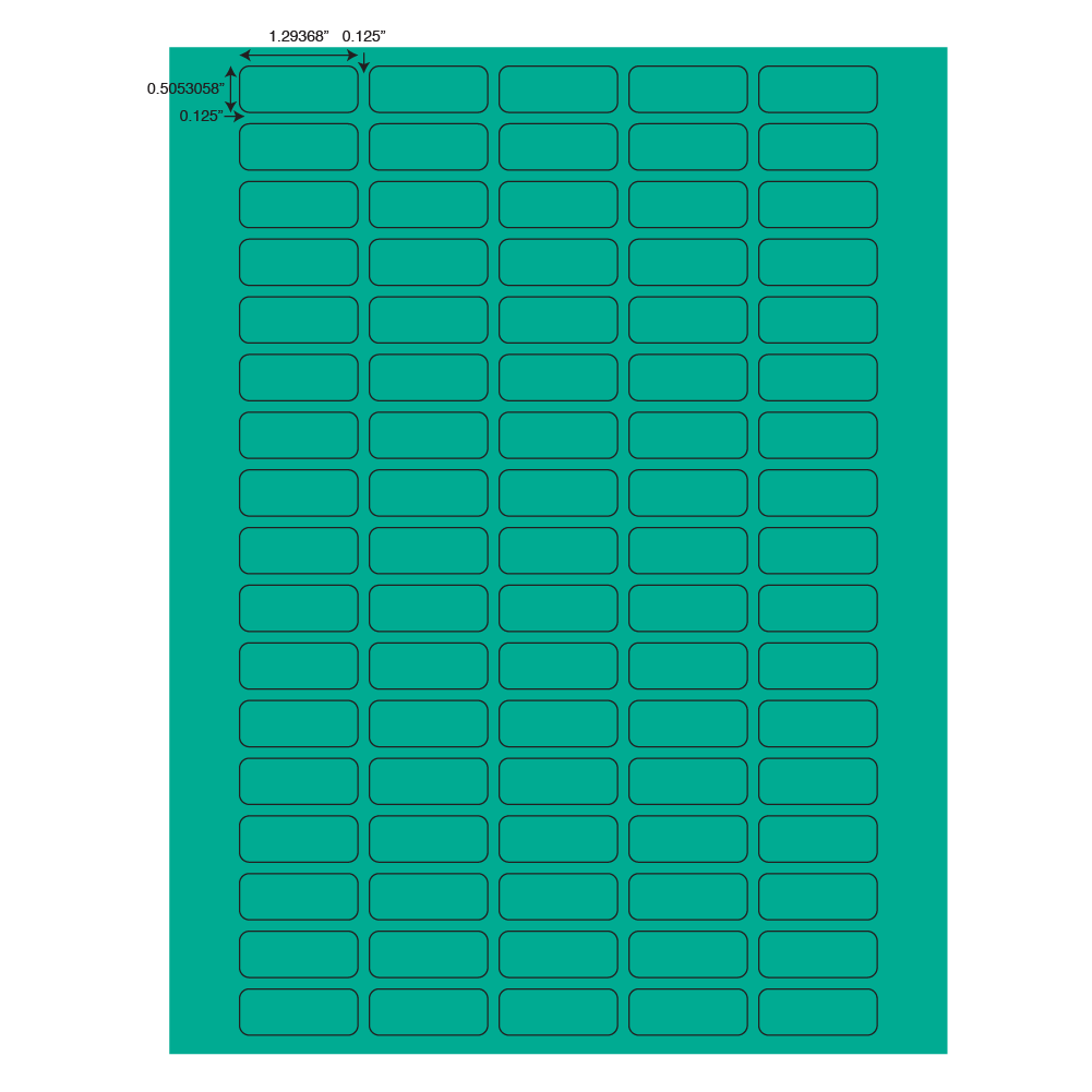 Label Sheets, Cryo, 33x13mm, for 1.5-2mL Tubes, Assorted Colors (425 labels in blue, green, violet, red and yellow)