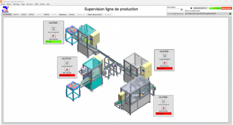 PROGICIEL DE SUPERVISION & GESTION DE PRODUCTION POUR LIGNE MLP