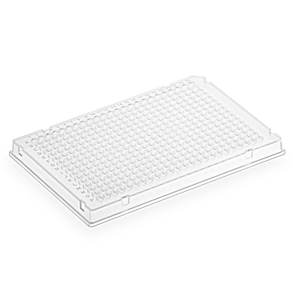 Diamond Shell 384-well PCR plate, A24 single notch, Clear PC frame and PP wells