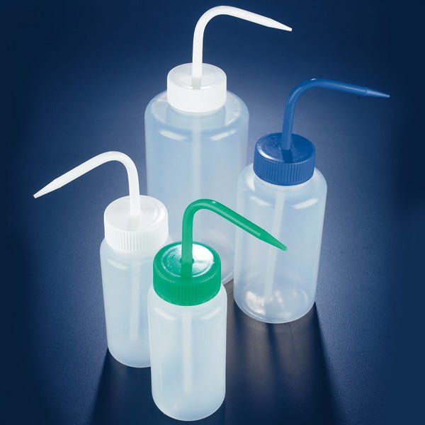 Wash Bottle, Wide Mouth, 500mL, LDPE, RED Screwcap